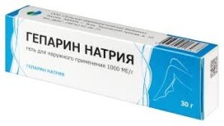 Гепарин натрия, гель для наружного применения 1000 МЕ/г 30 г 1 шт