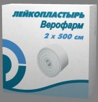 Лейкопластырь фиксирующий, р. 2смх500см 1 шт картон. уп.