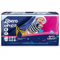 Подгузники-трусики 28 шт. Libero Морская коллекция ап энд гоу экстра лардж 13-20 кг р. xl