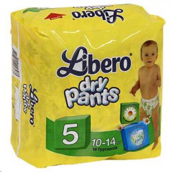 Подгузники-трусики 18 шт. Libero Драй Пэнтс макси плюс 10-14 кг