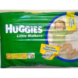 Подгузники-трусики 34 шт. Huggies литл волкерс 9-15 кг р. m