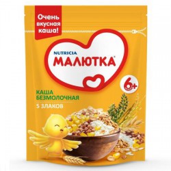 Каша безмолочная Малютка 5 злаков с 6 мес 200 г