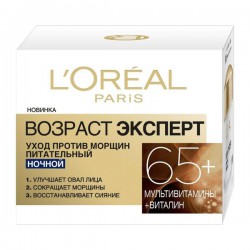 Крем для лица, L'Oreal (Лореаль) 50 мл Возраст эксперт 65+ ночной